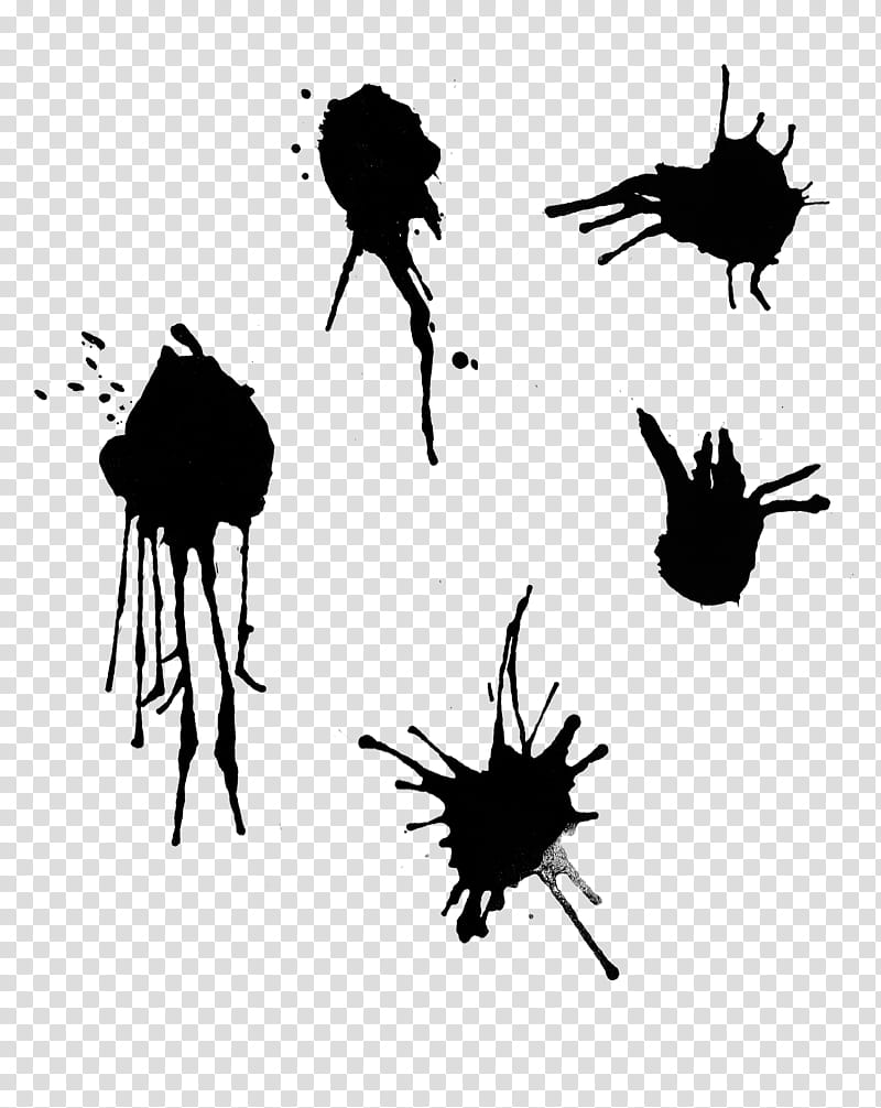 splatter brushes, black liquid splash illustration transparent background PNG clipart