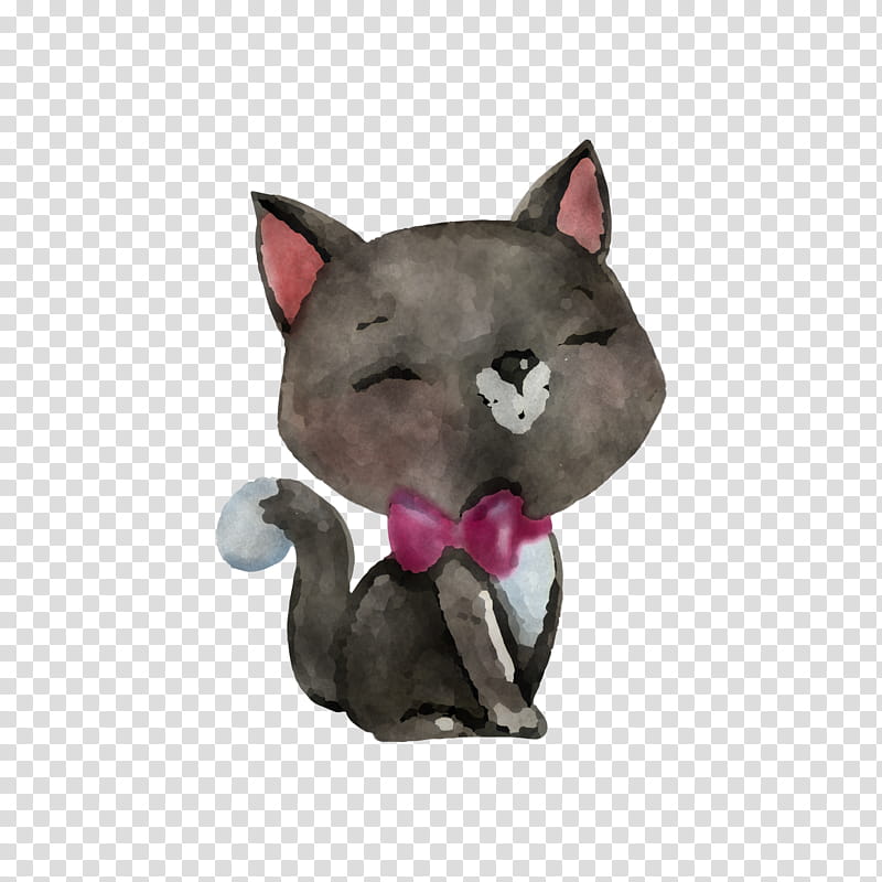 Bow tie, Cat, Cartoon, Pink, Small To Mediumsized Cats, Snout, Kitten, Animation transparent background PNG clipart
