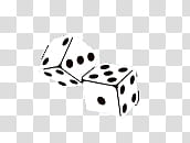 Various , two white dice art transparent background PNG clipart