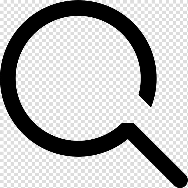 Magnifying Glass Symbol, Search Box, Computer Monitors, Television, Black And White
, Circle, Line, Area transparent background PNG clipart