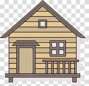 Log cabin House Cottage Transparency Architecture, Watercolor, Paint, Wet Ink,  Cartoon, Hut, Home, Property transparent background PNG clipart thumbnail