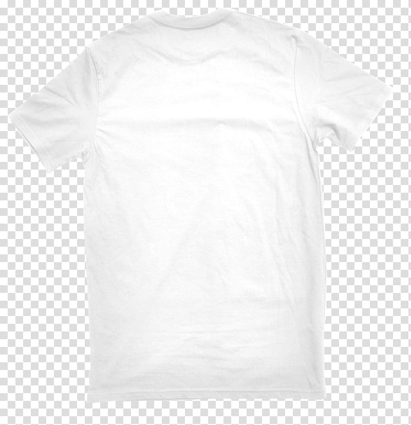 Camiseta blanca silueteada atras transparent background PNG clipart