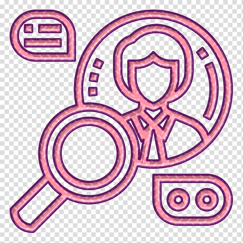 Agile Methodology icon Search icon, Pink, Magenta, Circle, Symbol transparent background PNG clipart