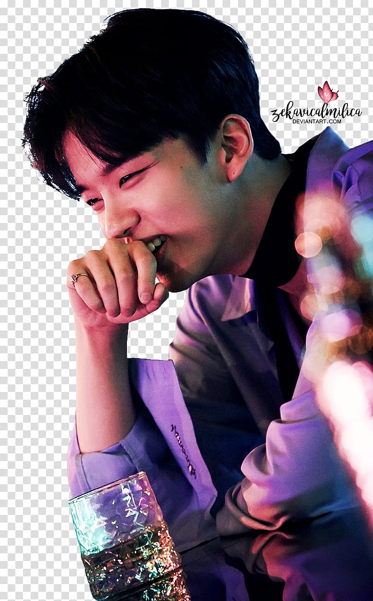 B A P Youngjae Noir, man taking selfie transparent background PNG clipart