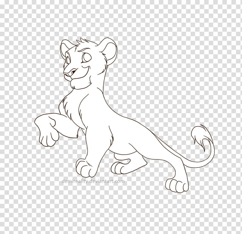 TLK, Cub Lion Lineart FREE, lion illustration transparent background PNG clipart