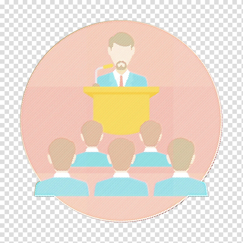 Education icon Lecture icon, Green, Yellow, Circle, Sitting, Tableware, Furniture transparent background PNG clipart