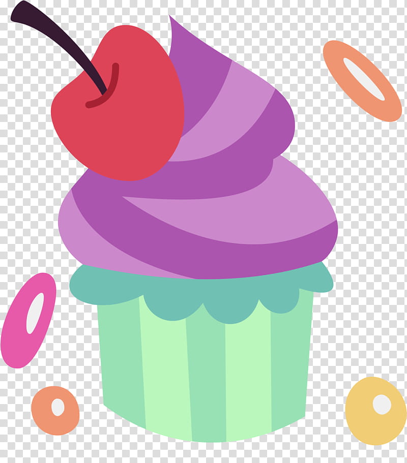 Cutie marks , purple and green cupcake illustration transparent background PNG clipart