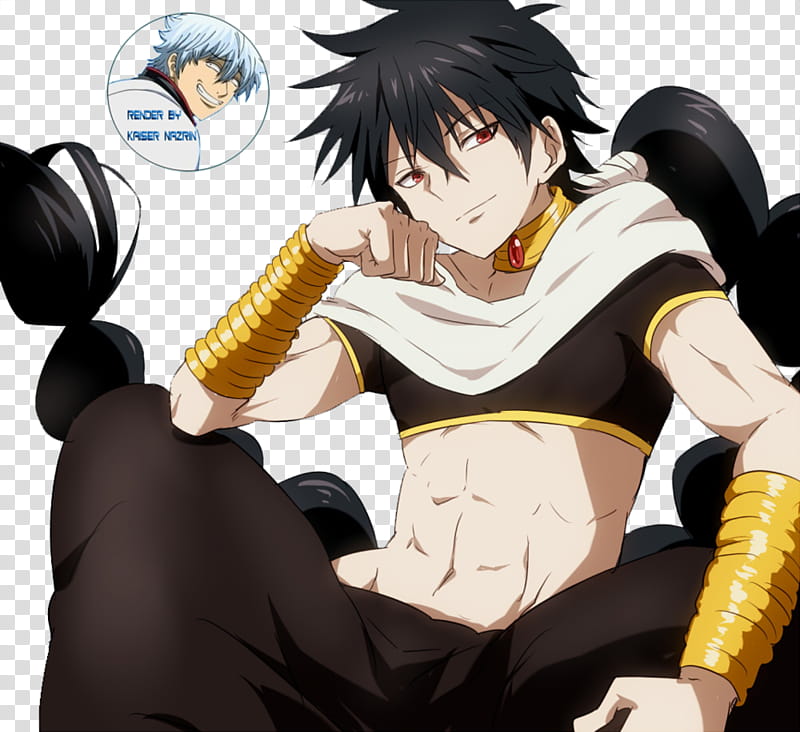 Magi, Judal render , boy anime character in black suit illustration transparent background PNG clipart