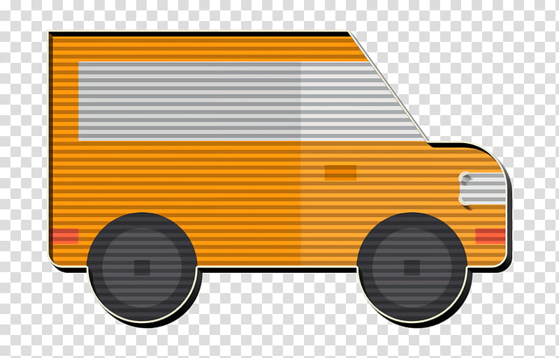 Car icon Van icon, Yellow, Orange, School Bus, Transport, Vehicle, Antique Car transparent background PNG clipart