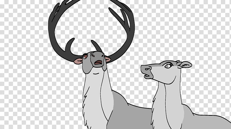Caribou Base x, two gray animal illustration transparent background PNG clipart