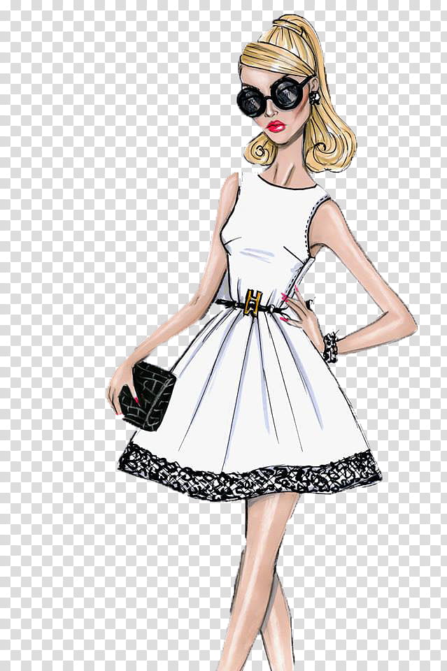Dolls x Hayden Williams, woman wearing white sleeveless dress illustration transparent background PNG clipart