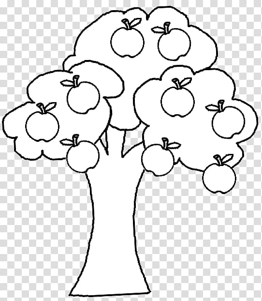 Black And White Flower, Coloring Book, Apple, Apple Pie, Tree, Fruit Tree, Applejack, Page transparent background PNG clipart