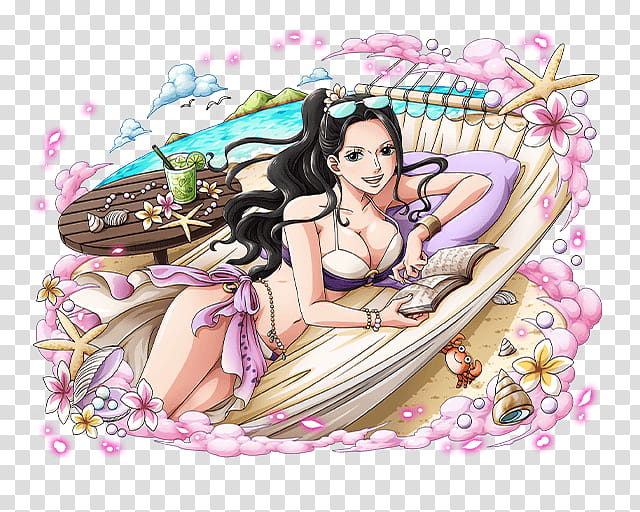 Nico Robin, woman wears white brassiere anime character transparent background PNG clipart