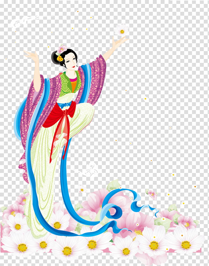 Autumn Illustration, Mooncake, Midautumn Festival, Change, Fairy, Dance, Costume Design, Style transparent background PNG clipart