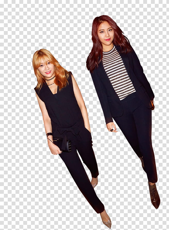 AOA Hyejeong y Yuna , -(WrappedInPolythene) transparent background PNG clipart