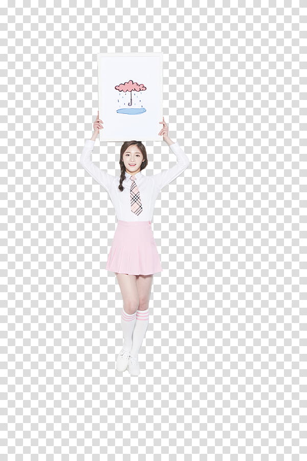 PRODUCE  , woman holding rain signboard transparent background PNG clipart