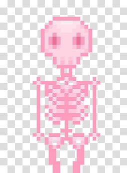 Pixel, pink skeleton illustration transparent background PNG clipart