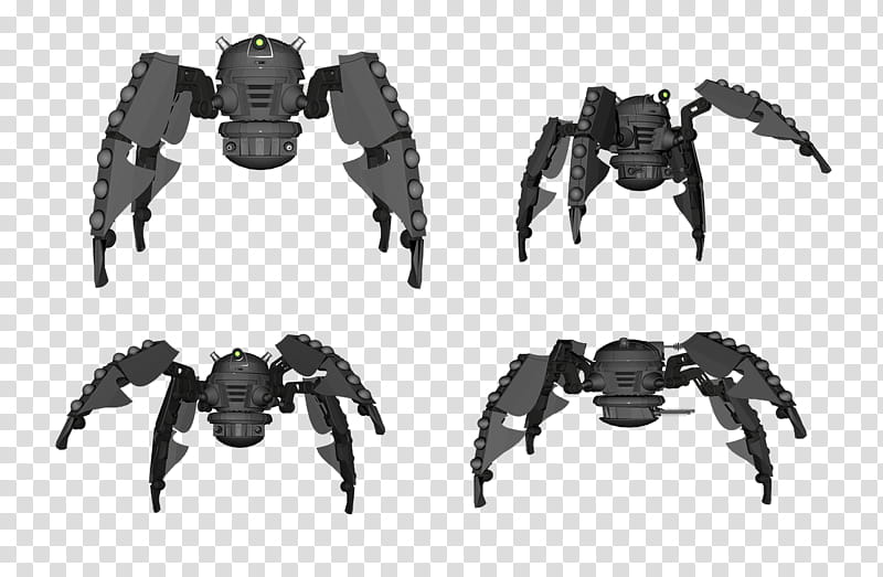 Robo Siders, black robotic spider collage transparent background PNG clipart