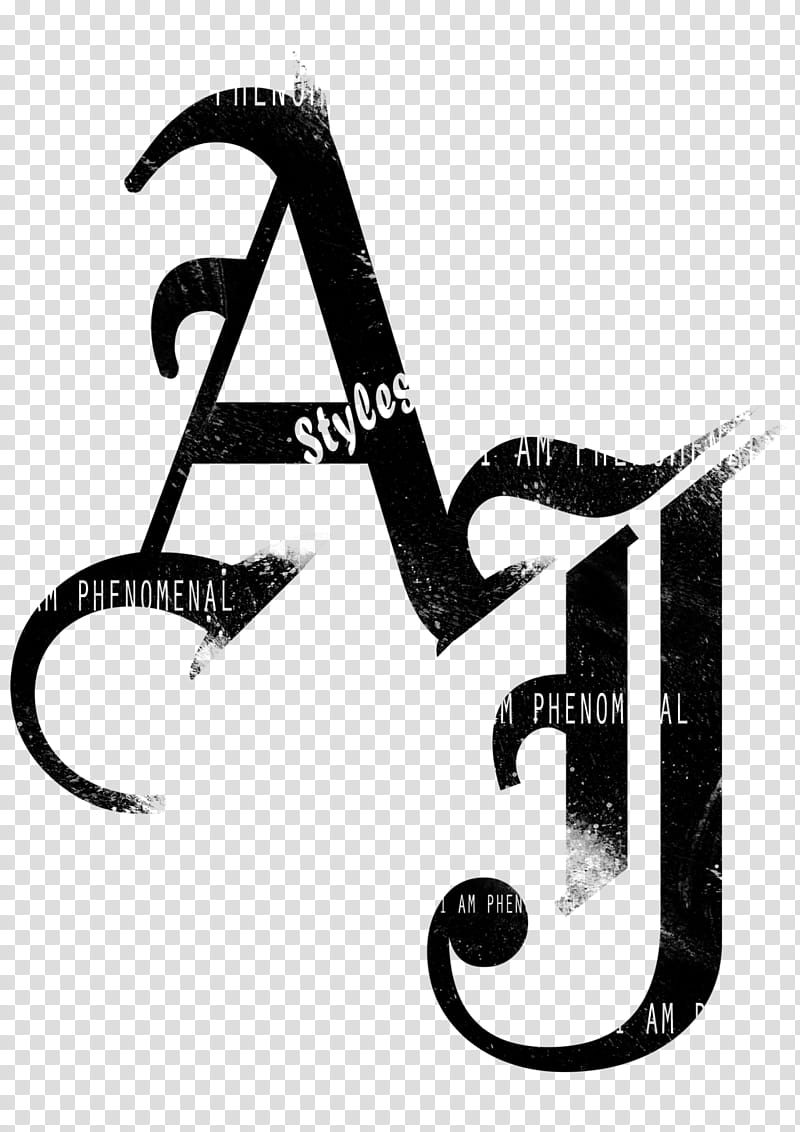 AJ Styles  Black Logo transparent background PNG clipart