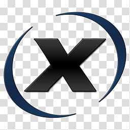Xfire Dock Icons, Xfire dock , black letter X logo transparent background PNG clipart