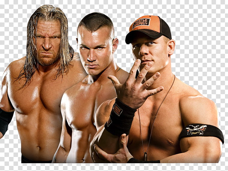 Triple H VS Randy Orton VS John Cena WM  transparent background PNG clipart