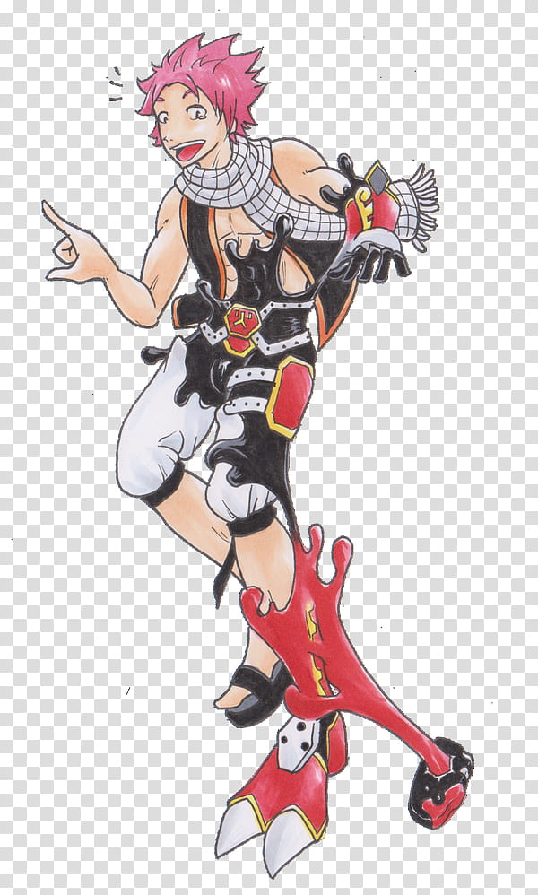 Natsu into Agunimon , Fairytale Natsu transparent background PNG clipart