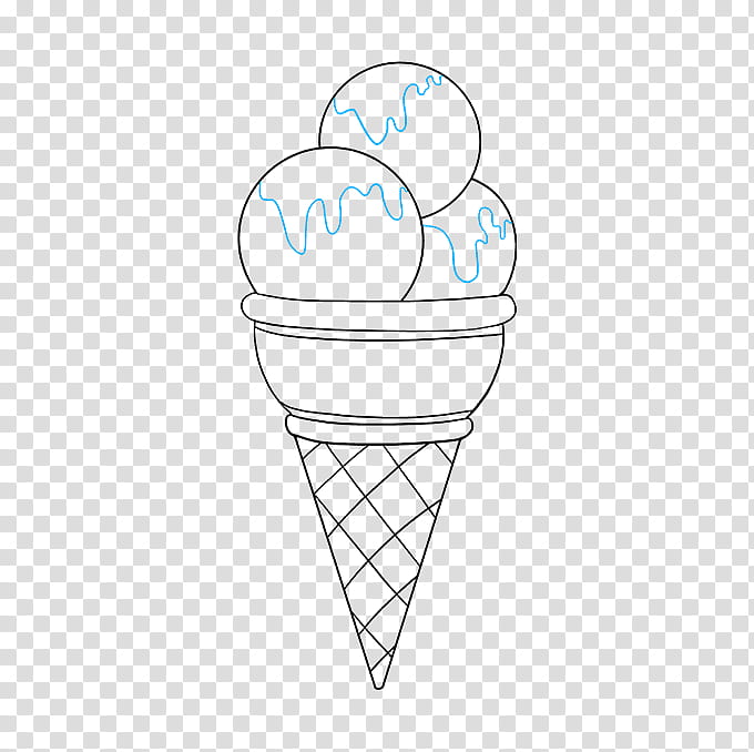 Strawberry ice cream cone with toppings Royalty Free Vector