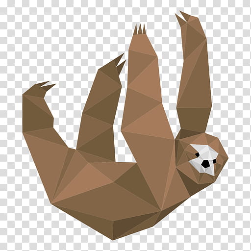 Sloth, Claw, Animal, Origami, Paper, Threetoed Sloth, Craft, Ferret transparent background PNG clipart