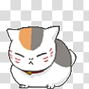 Nyanko sensei Shimeji, white and gray cat cartoon transparent background PNG clipart