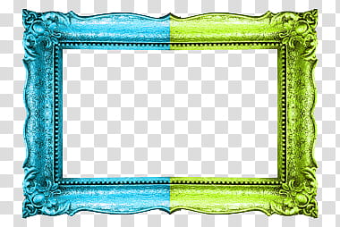 DeDecoraciones s, green and yellow-green frame transparent background PNG clipart