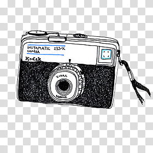 cameras, Kodak camera sketch transparent background PNG clipart