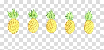 overlays , five yellow pineapple illustration transparent background PNG clipart
