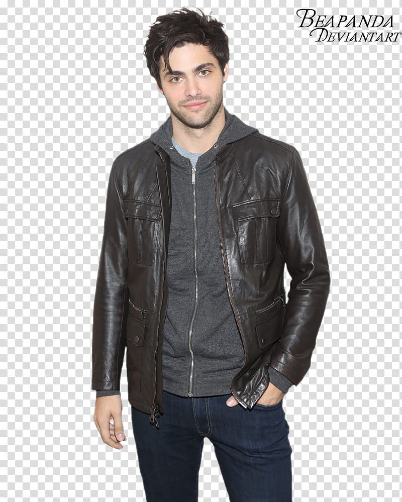 Matthew Daddario Men S Black Leather Jacket Transparent