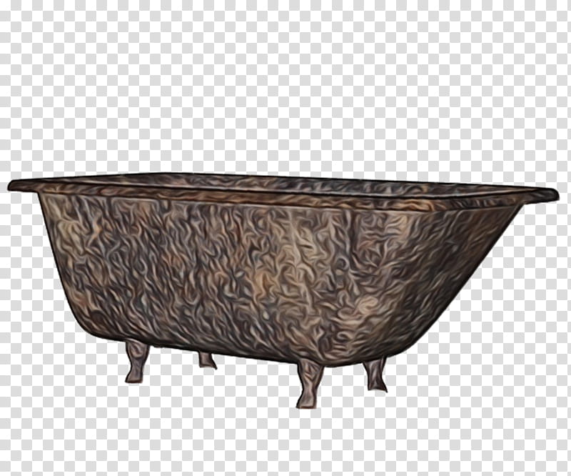 bowl table bathtub metal antique, Watercolor, Paint, Wet Ink, Furniture transparent background PNG clipart