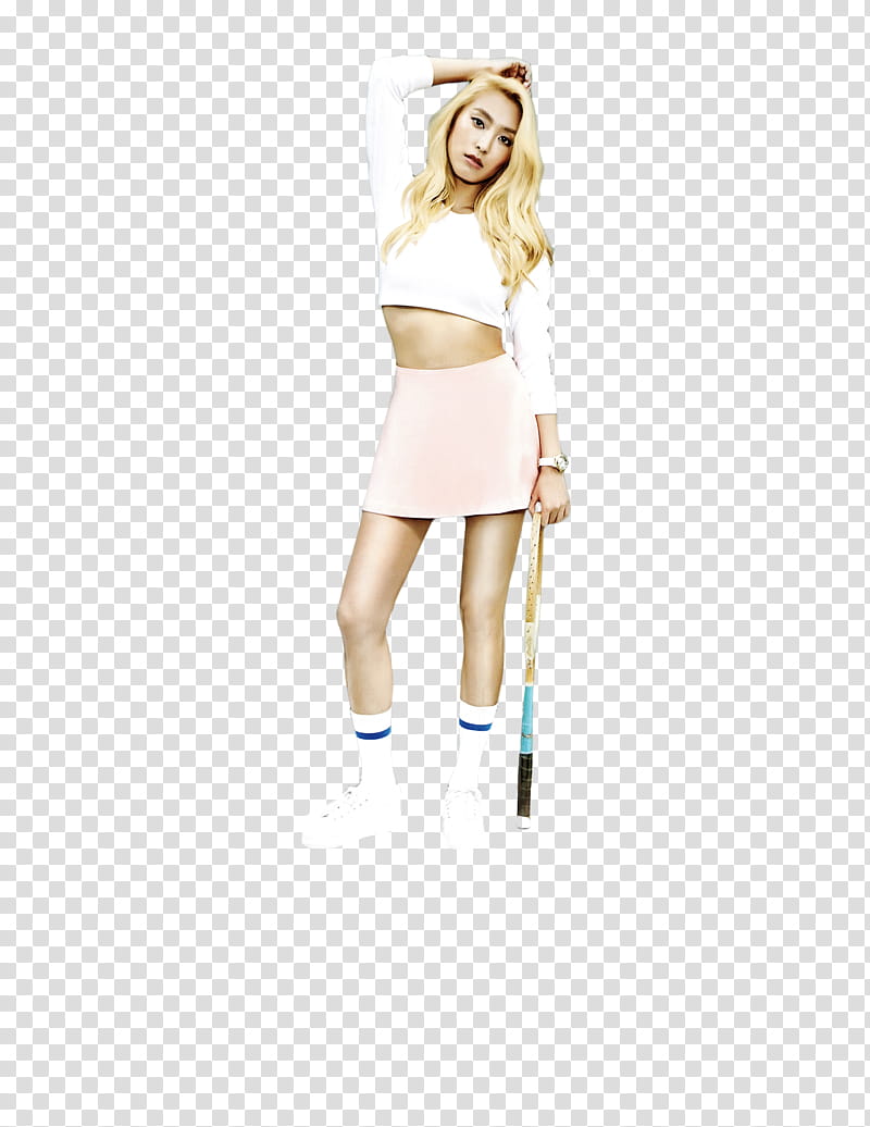 woman wearing white long-sleeved top and pink skirt holding racquet transparent background PNG clipart