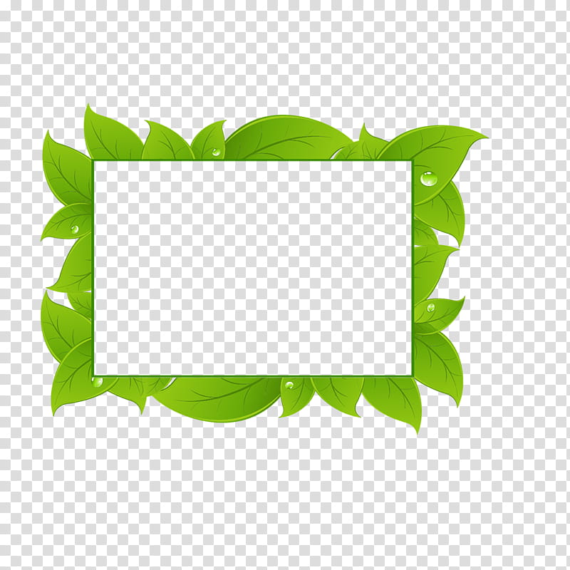 Graphic Design Frame, Green, Leaf, Frame, Grass, Rectangle, Tree transparent background PNG clipart