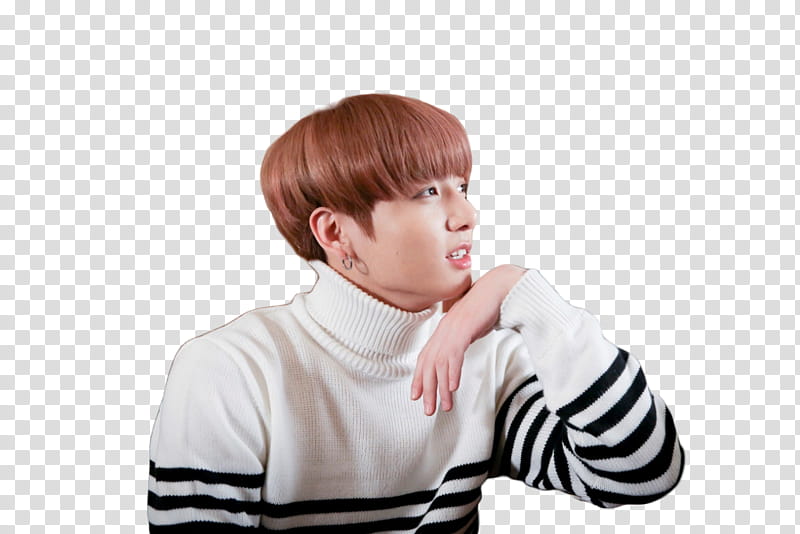 bangtan sonyeondan , man in white and black striped sweatshirt transparent background PNG clipart