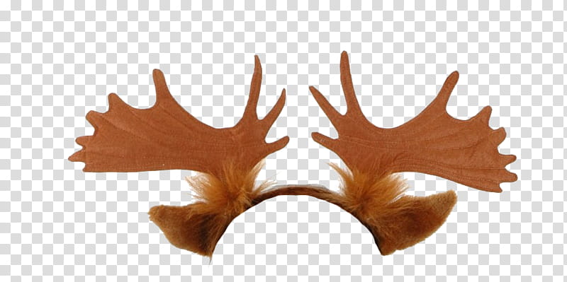 Christmas, brown moose horn hairband transparent background PNG clipart