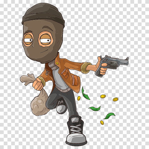 armed bank robbery clip art