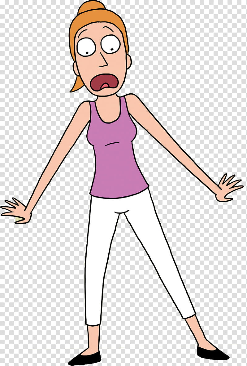 Rick and Morty HQ Resource , female cartoon character wearing tank top and leggings art transparent background PNG clipart