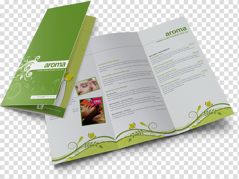 Green Leaf, Flyer, Folded Leaflet, Brochure, Paper, Printing, Advertising, Buklet transparent background PNG clipart