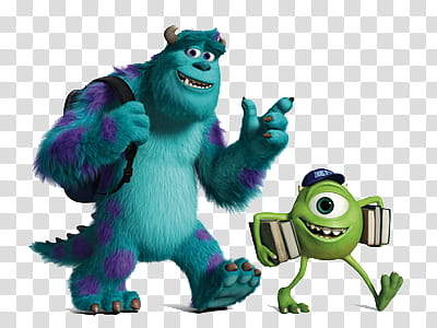 Monsters University, Mike Wazoski and James P Sulivan transparent background PNG clipart