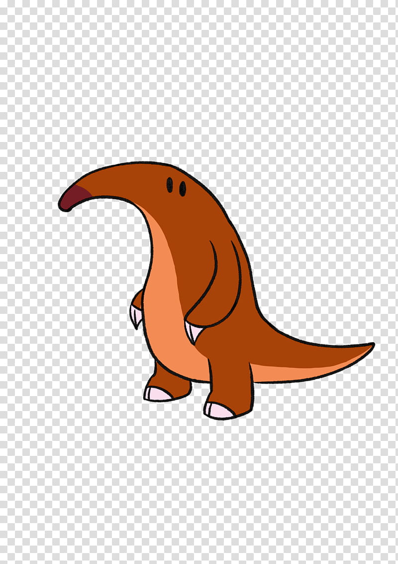 Animal, Beak, Orange Sa, Anteater, Animal Figure, Cartoon, Claw, Tail transparent background PNG clipart