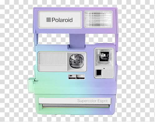 AESTHETIC GRUNGE, purple and teal Polaroid instant camera transparent background PNG clipart