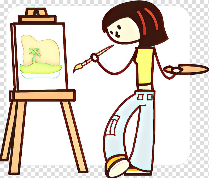 Easel, Cartoon, Applied Arts, Plastic Arts, Painting, Culture, Floral Design, Savoir transparent background PNG clipart