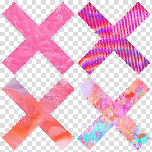 four assorted-color x logos transparent background PNG clipart