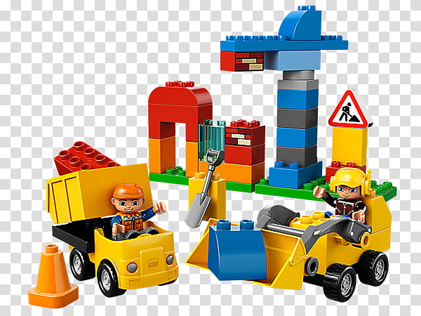 Building, Lego 6176 Duplo Basic Bricks Deluxe, Toy, Lego 10813 Duplo Big Construction Site, Lego 10812 Duplo Truck Tracked Excavator, Lego Minifigure, Lego Small Building Plates, Construction Set, Lego Store transparent background PNG clipart