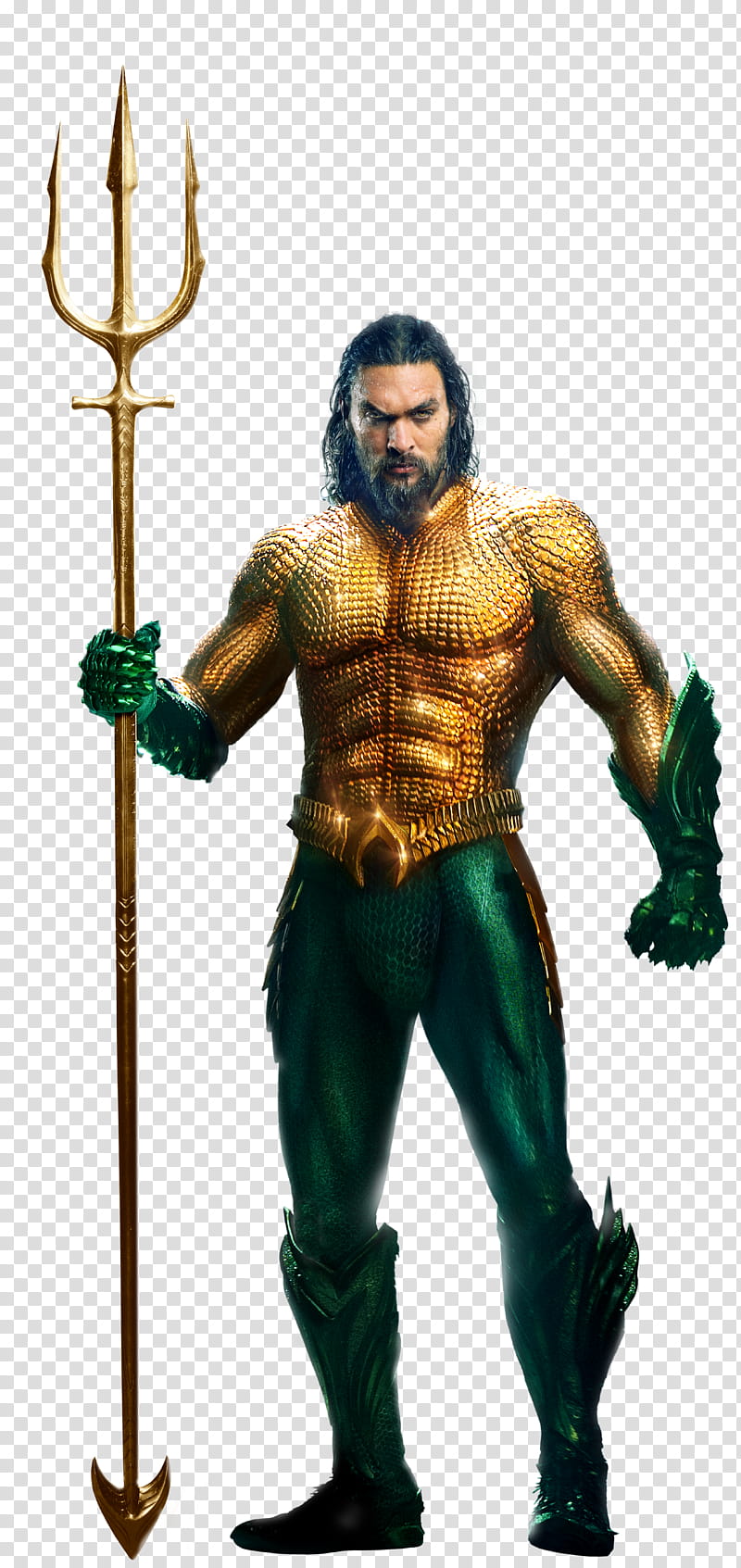 Aquaman , Aquaman holding trident transparent background PNG clipart