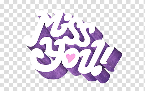 Purple aesthetic , miss you text overlay transparent background PNG clipart
