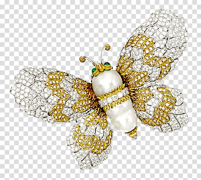 Insect Jewelry s, gold and gray bee jewelry transparent background PNG clipart